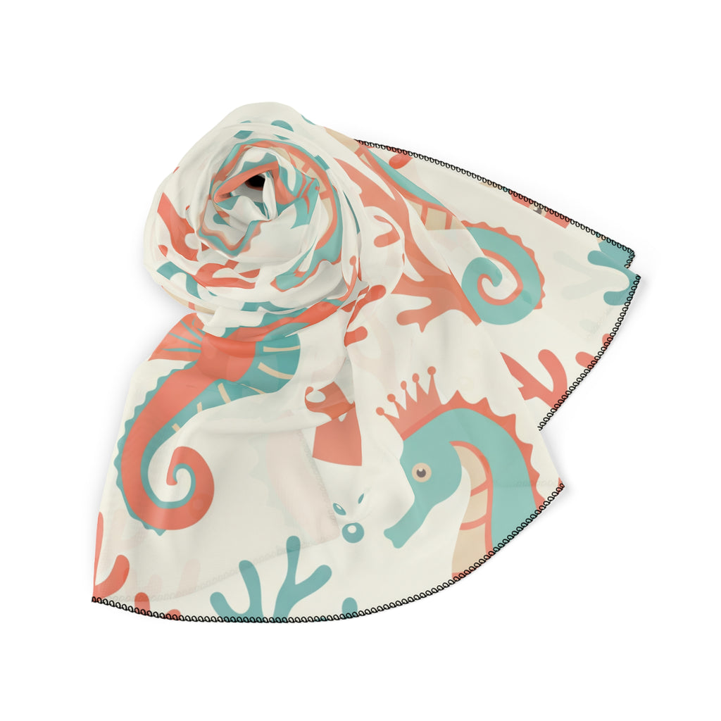 Corsini - Seahorse Coral Court Scarf