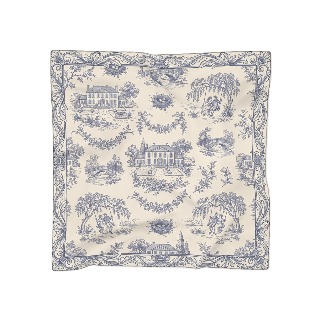 Beaulieu - Navy Toile Garden Scarf