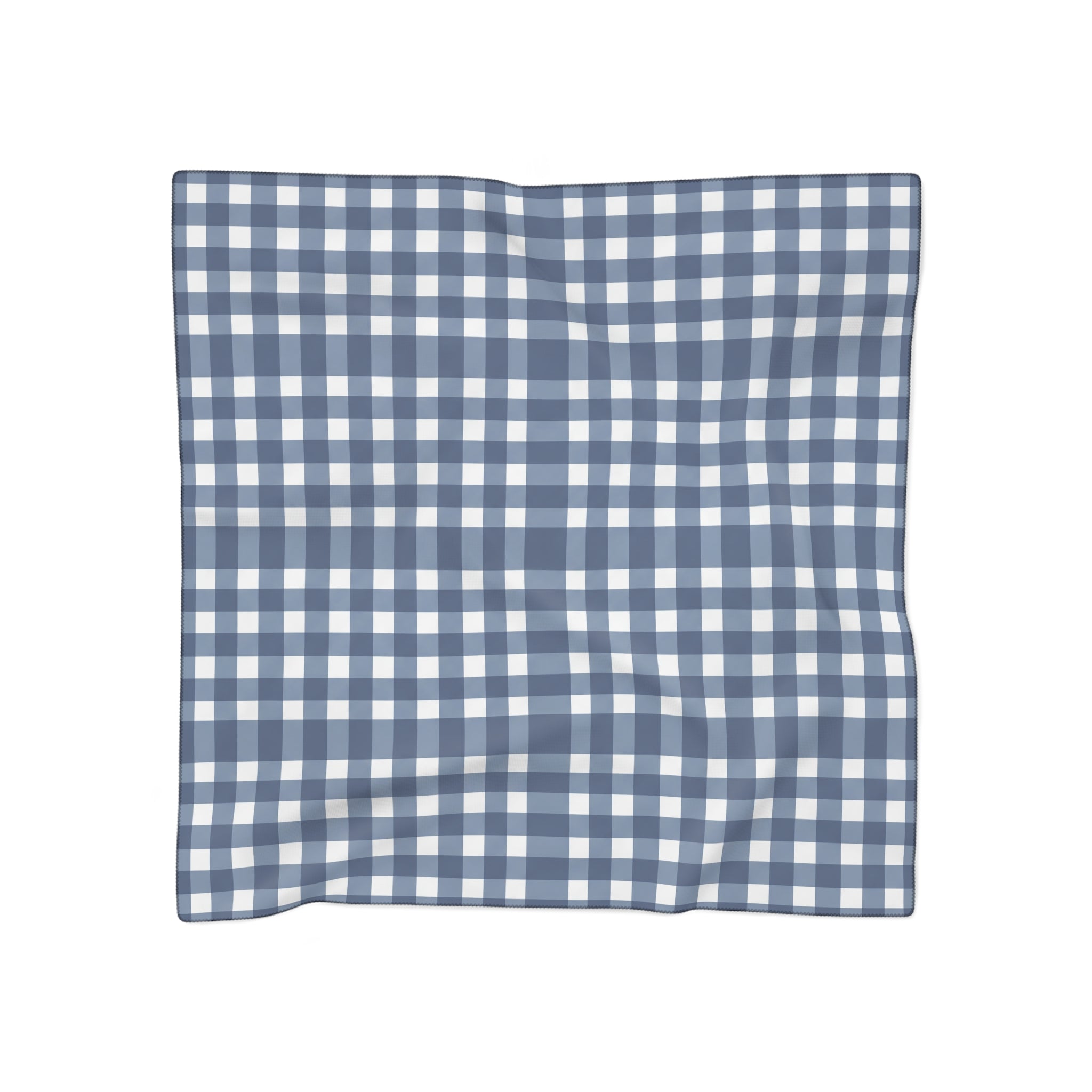 Rathlin - Denim Shepherd Check Scarf
