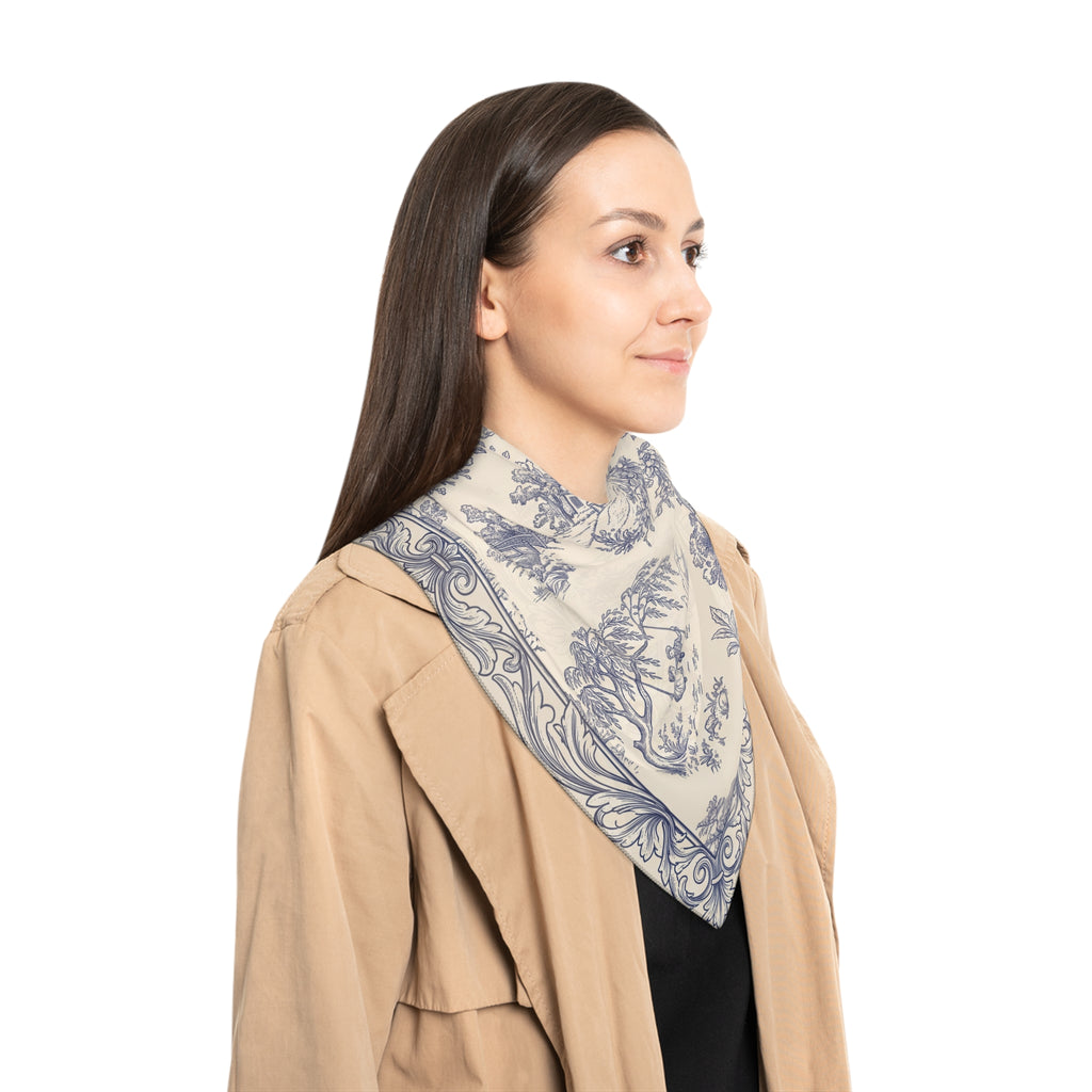 Beaulieu - Navy Toile Garden Scarf