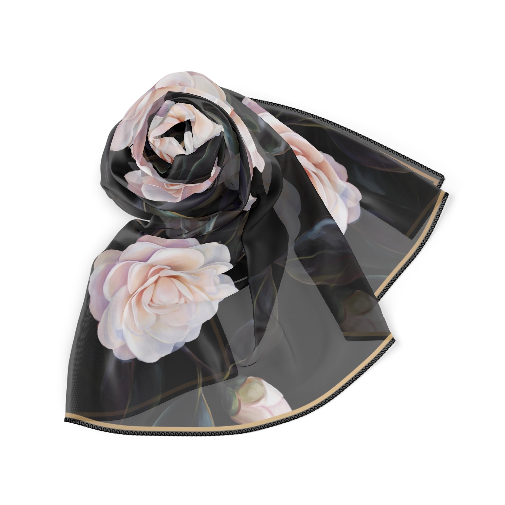 Marsan - Camellia Noir Scarf