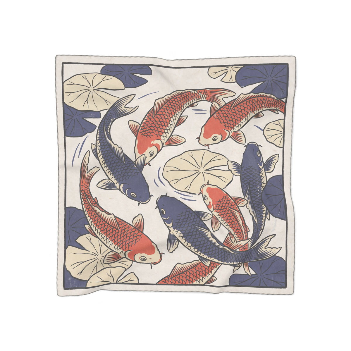 Fujinami - Koi Pond Ukiyo-e Scarf