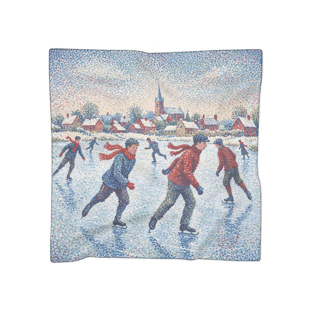 Winterfield - Frozen Lake Pointillist Scarf