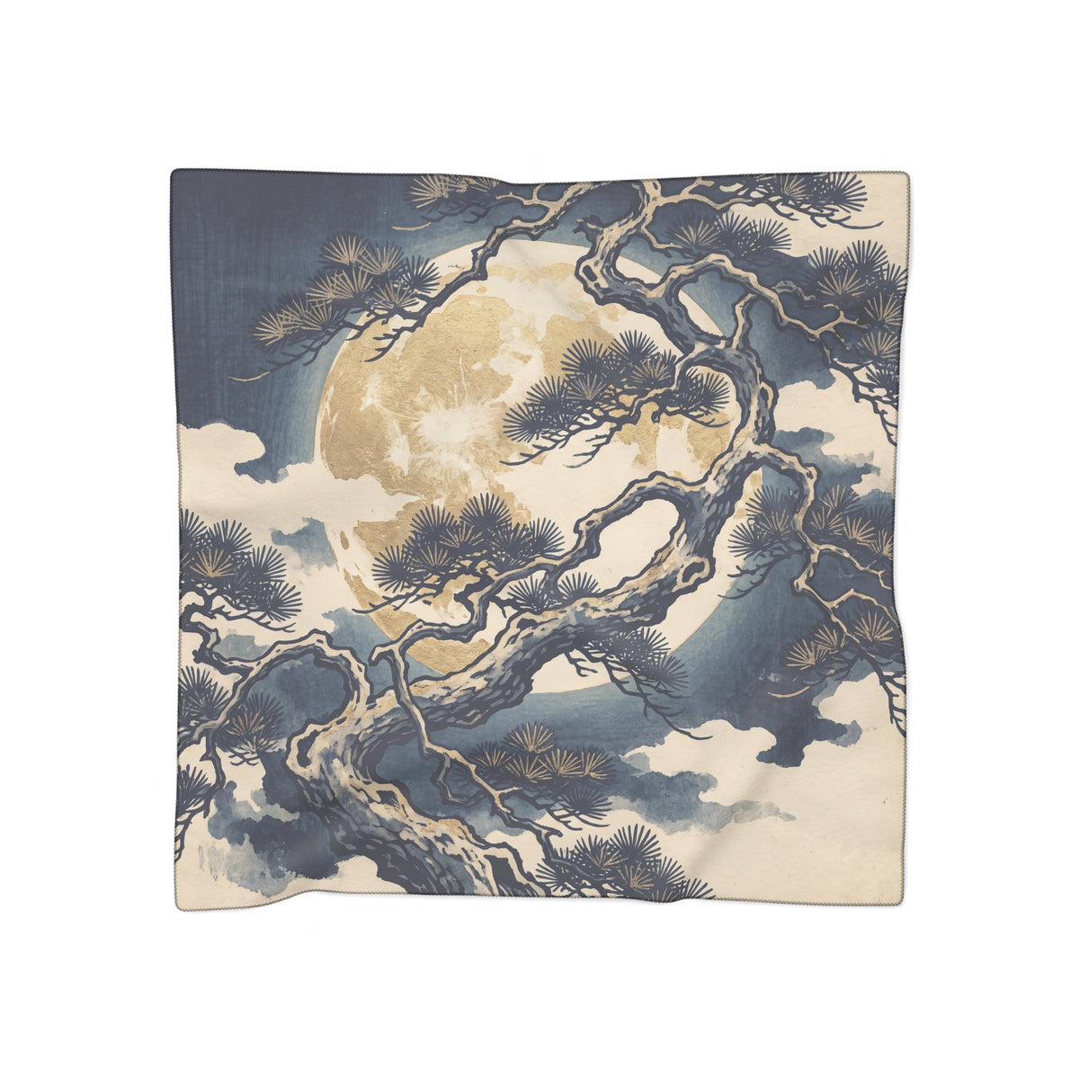Kiyomura - Moon Pine Ukiyo-e Scarf