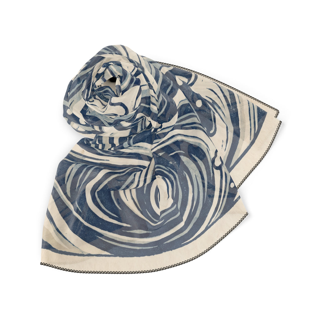 Okamura - Indigo Tide Ukiyo-e Scarf