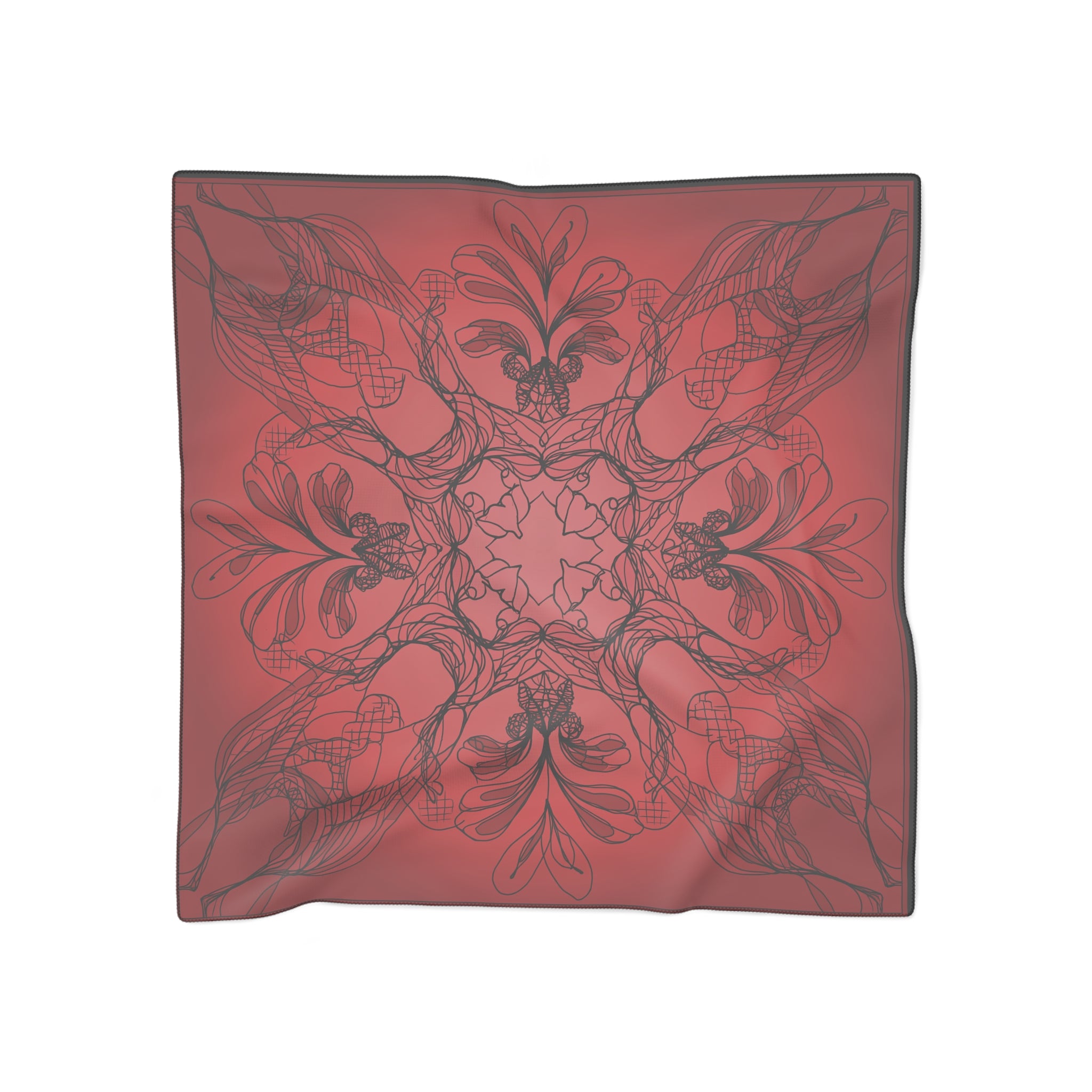Fontenay - Crimson Lace Flourish Scarf