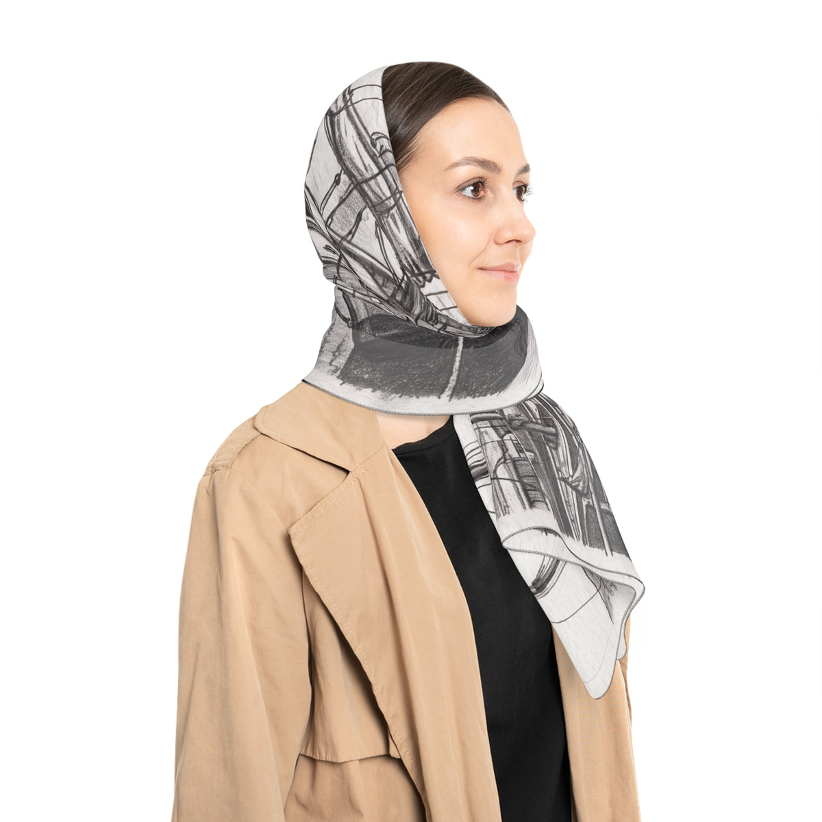 Kesgrave - Harbor Sails Sketch Scarf