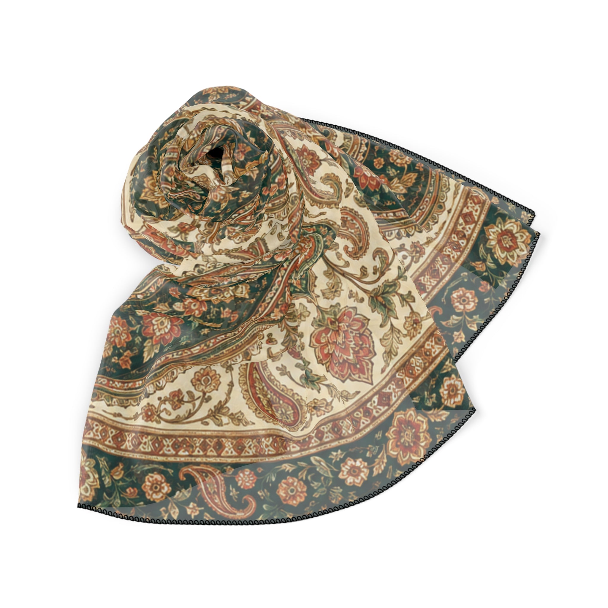 Pembroke - Ivory Teal Paisley Classic Scarf