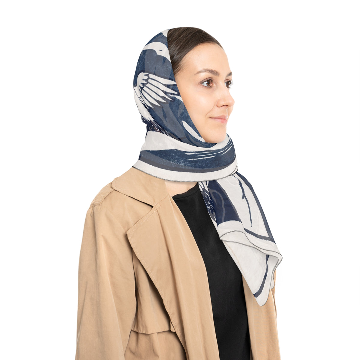 Harusaki - Crane Mountain Ukiyo-e Scarf