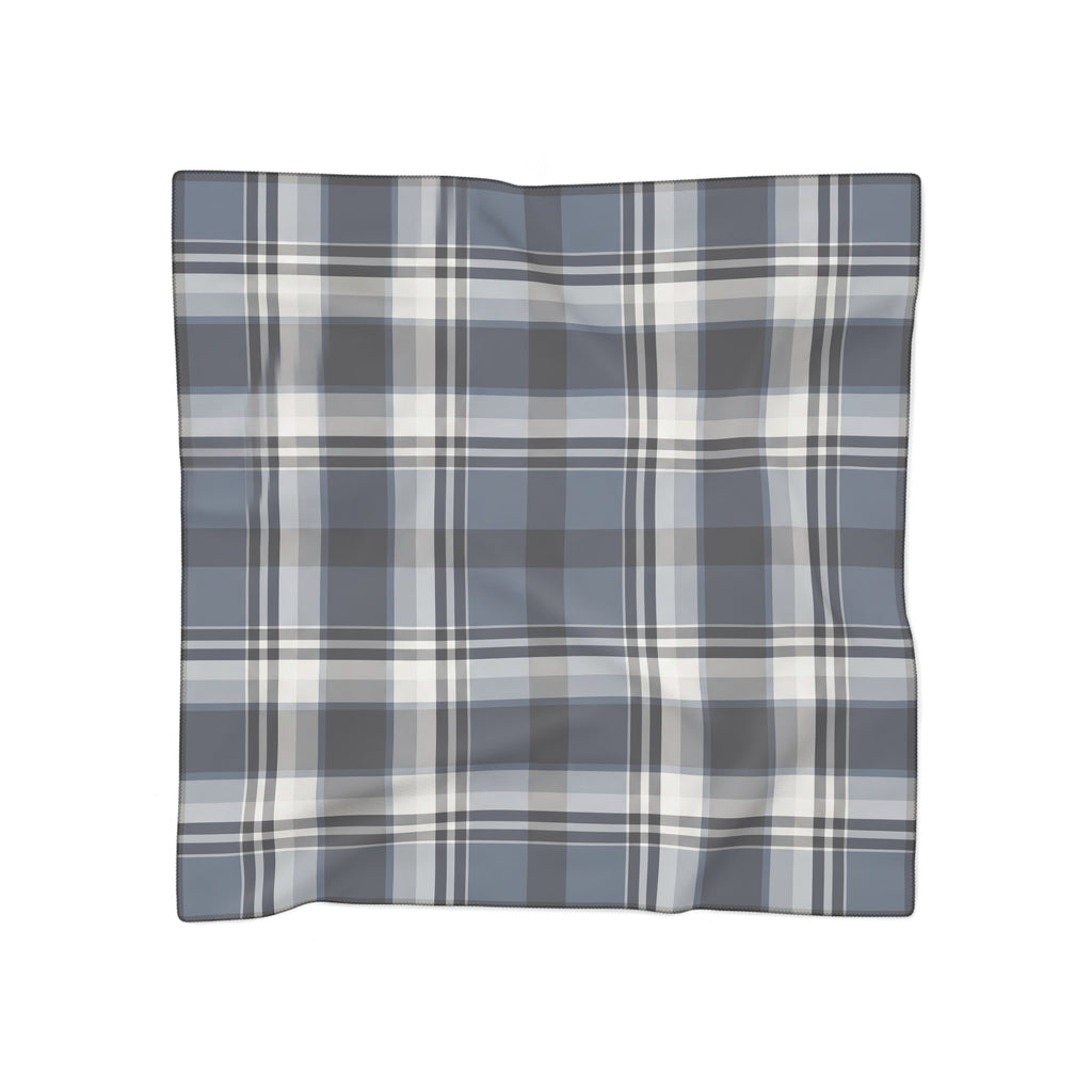 Invermere - Slate Blue Tartan Scarf