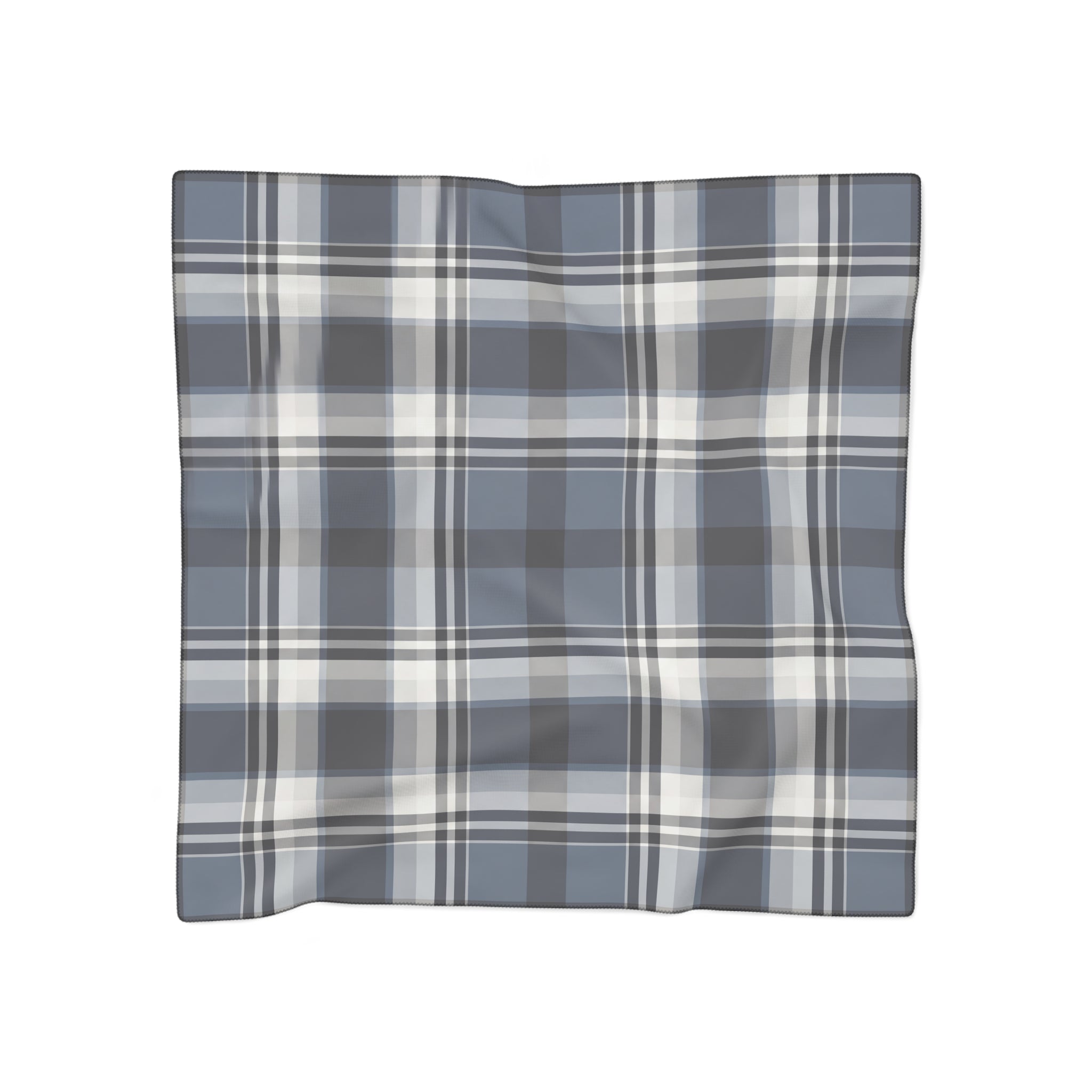 Invermere - Slate Blue Tartan Scarf