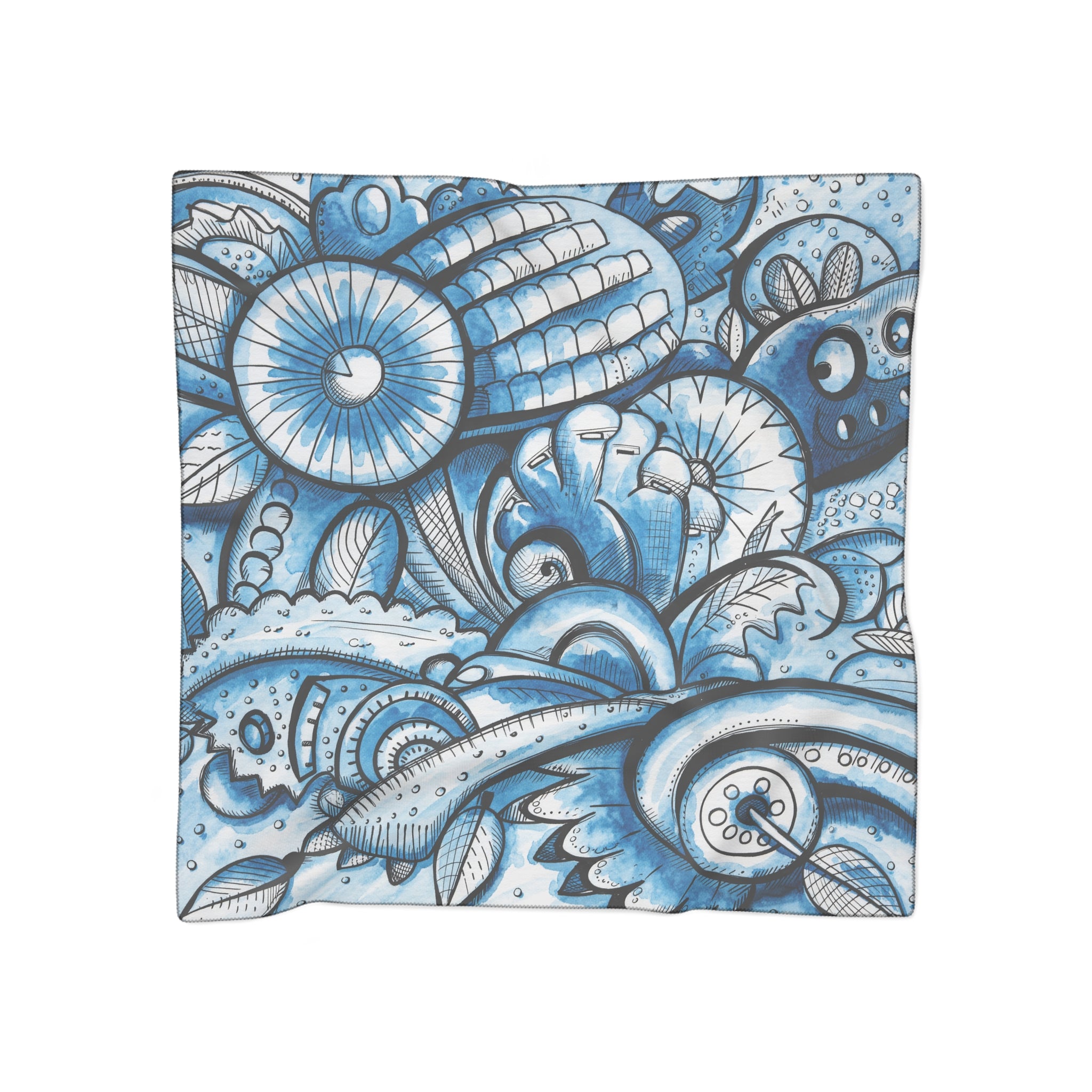 Godolphin - Azure Sketch Bloom Scarf