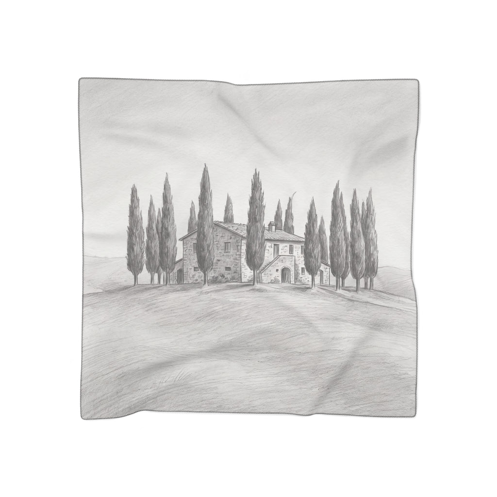 Bellandi - Tuscan Farmhouse Sketch Scarf