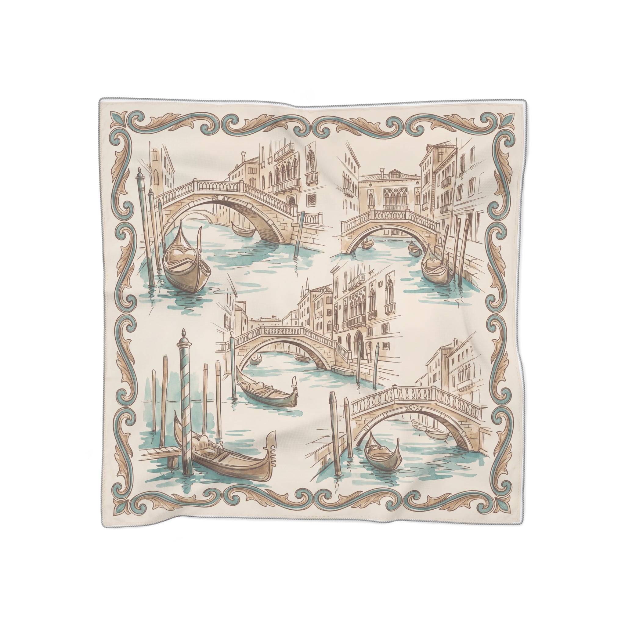 Barbarigo - Venetian Canal Sketch Scarf