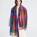 Løvenhjelm - Vibrant Multicolor Checkered Winter Scarf