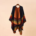 Cortés - Autumn Ember Stripe Poncho