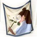 Cerviño - Blossom Muse Scarf – Soft Blue Frame