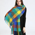 Løvenhjelm - Multicolor Vibrant Checkered Winter Scarf