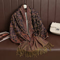 Rohan - Midnight Gold Floral Shawl