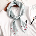 De Courcy - Petite Polka Scarf – Mint & Burgundy
