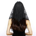 Palacios Mantilla – Black Floral Lace Chapel Veil