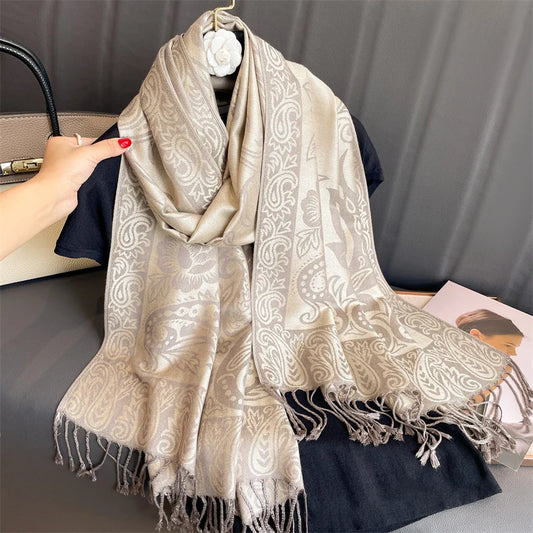 Foix - Ivory Grace Paisley Wrap