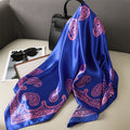 Ulloa - Royal Purple Paisley Square Scarf