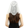 Galavís Mantilla – White Lace with Large Floral Design