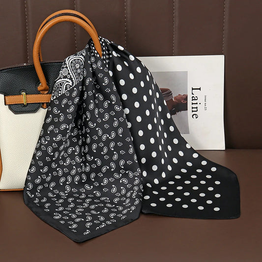 Malatesta - Dual Pattern Black & White Scarf