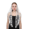 Gavilán Mantilla – White Daisy Lace with Tasseled Edge