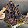 Vendôme - Midnight Peacock Shawl