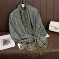 Chantilly - Royal Mist Paisley Wrap