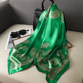 Ulloa - Emerald Paisley Square Scarf