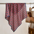 Treviño - Crimson Bloom Cotton Scarf