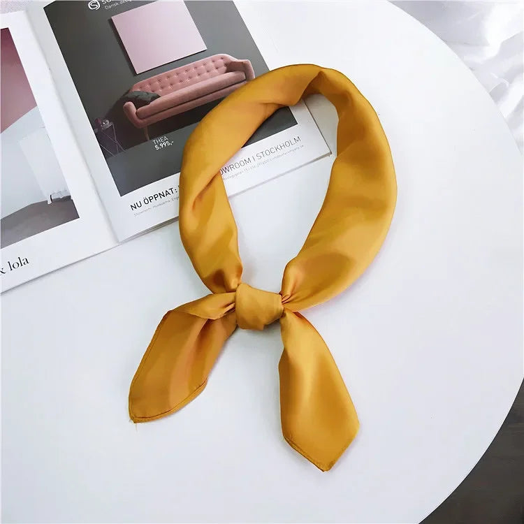 Solid - Golden Citrine Satin Scarf