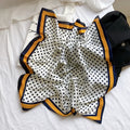 Zanardelli - Navy Polka Dot & Golden Border Scarf