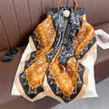 Borbolla - Paisley & Geometric Scarf in Amber and Black