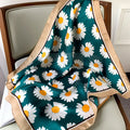 Mortimer - Daisy Delight Scarf – Teal & Beige